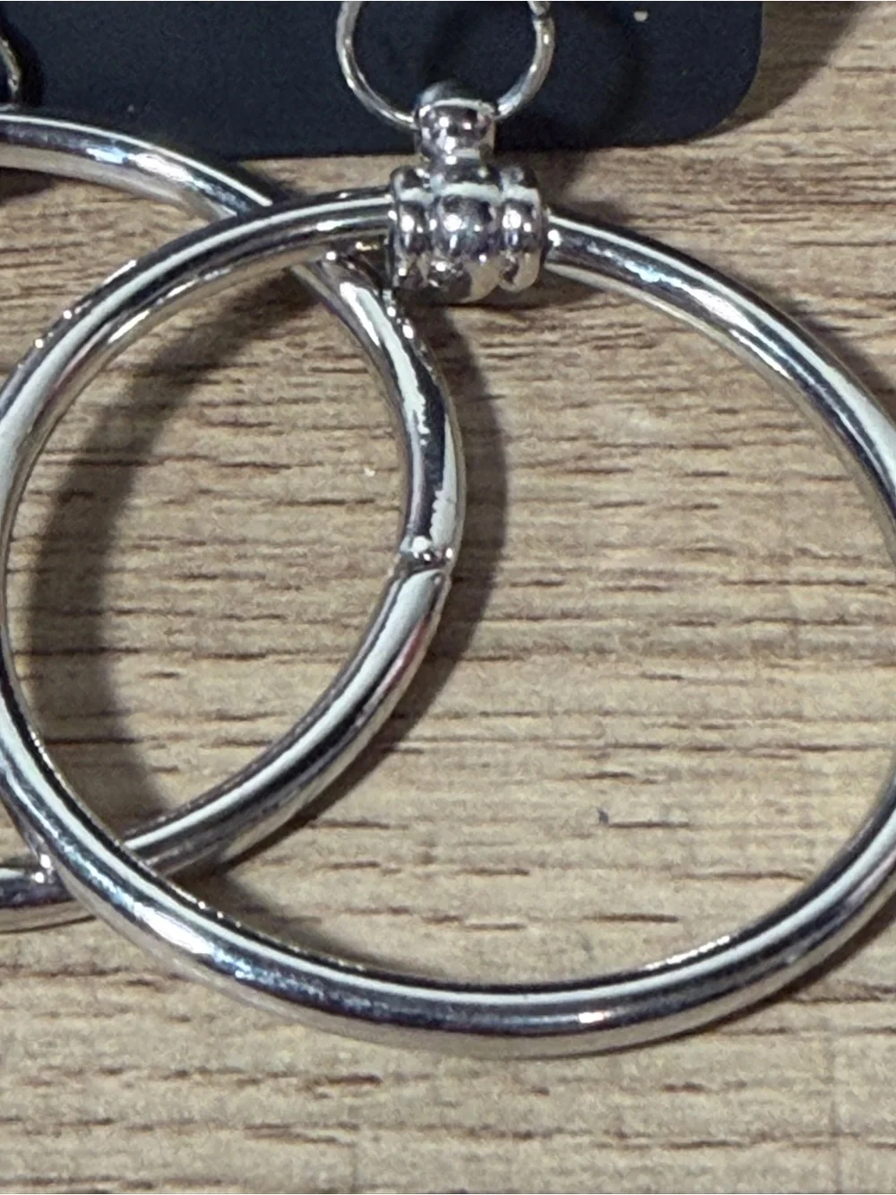 paparazzi Silver Double Hoop Dangle Earrings